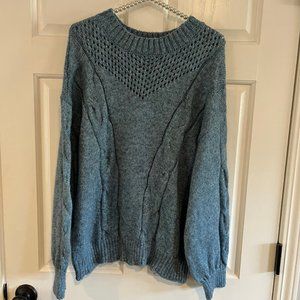 LC Lauren Conrad Ladies Crew Neck Balloon Sleeve Knit Sweater Size XL